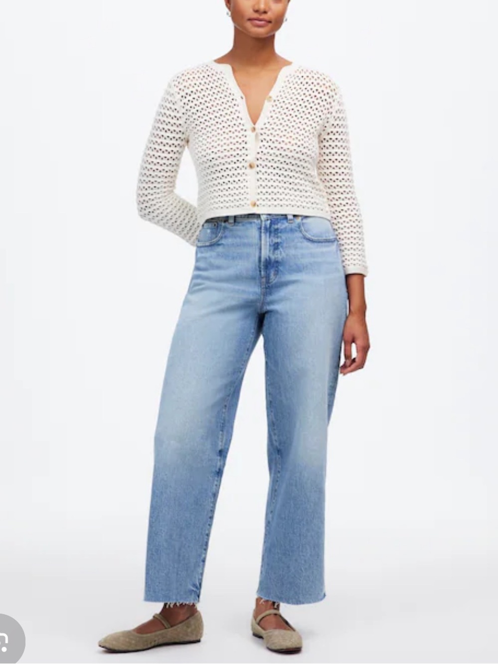 Madewell Women's The Curvy Perfect Vintage Wide Leg Crop Jean Size 28 NWT